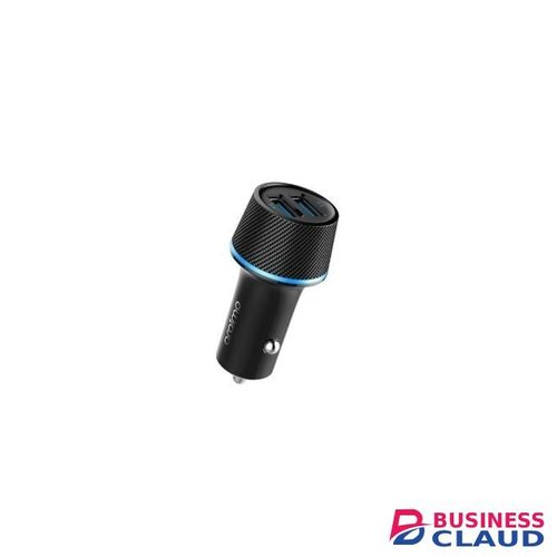 Oraimo HighWay OCC-21D Dual USB 10.5W Car Charger – LED Ring, 12–24V – Black