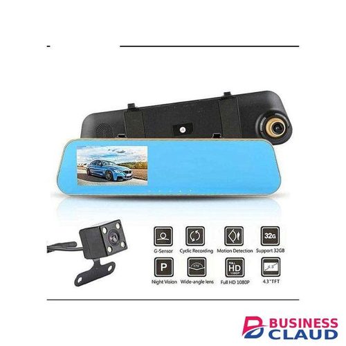 Dual Lens HD 1080P Car Video Camera Recorder Rearview Mirror Dash Cam 170 Degree Wide Angle G-Sensor