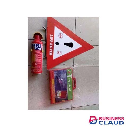 3-in-1 Vehicle Safety Kit – Emergency Triangles, Fire Extinguisher & First Aid Kit