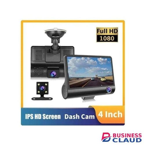 Compact Car DVR Dash Cam with Triple Lens and Parking Mode Recording