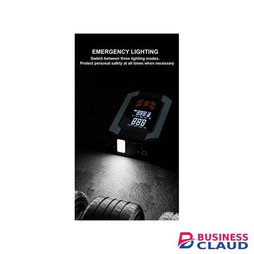 USB Rechargeable Digital Car Jump starter and Tyre Inflator, Air Compressor tire Pump with an Emergency light and accessories power bank for Car,trucks,bike,motorcycle,ball,etc