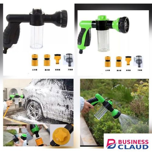 Portable Car Wash Gun Cleaning Tool Automatic Foam Spray Gun Adjustable Spray Gun Head High Pressure Durable Car Cleaning Accessory for Home and Garage Use
