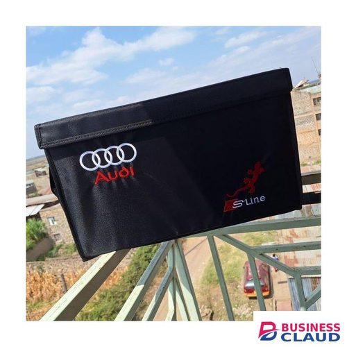 Audi Premium Car Boot Organizer – Foldable Multi-Pocket Trunk Storage Box for Groceries, Tools & Car Accessories