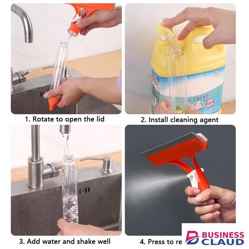 3 In 1 Window Cleaning Brush Window Cleaner Car Windshield Window Wiper Window Clean Tools Glass Wiper Kitchen Bathroom Cleaning Brush Car Cleaning Accessories