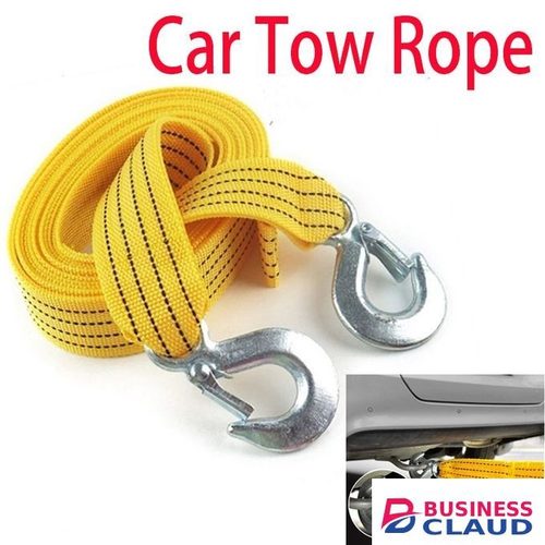 1 Pcs 4M Car Tow Cable Heavy Duty 5 Ton Trailer Rope Towing Pull Rope S Hooks Van Road Recovery Car Accessories