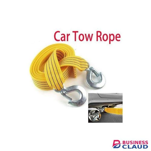 4M Car Tow Cable Heavy Duty 3 Ton Trailer Rope Towing Pull Rope S Hooks Van Road Recovery Car Accessories