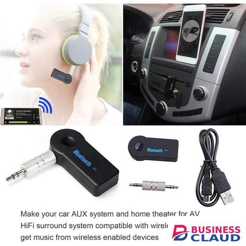 Bluetooth 5.0 Wireless Audio Receiver with 3.5mm Jack for In-Car Music Streaming and Handsfree Accessory