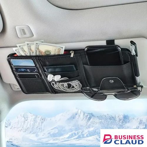 Car Sun Visor Organizer, Registration and Document Holder, Personal Belonging Storage Pouch Auto Interior Accessories Pocket Organizer