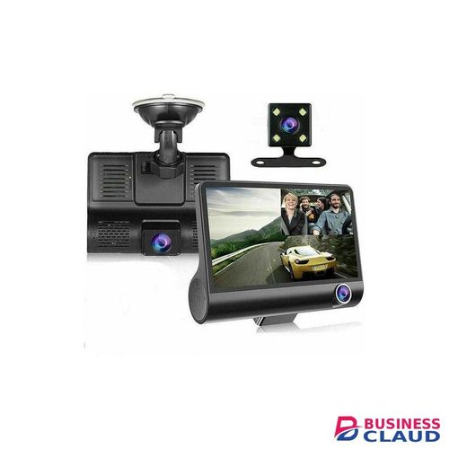 3-Way Dash Cam DVR – Full HD 1080P With Loop Recording & G-Sensor
