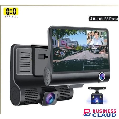 FULL HD Quality Triple View Dash Camera With Front Rear & In-Car Recording