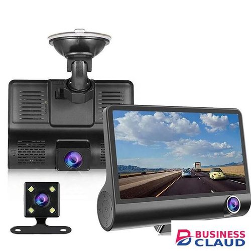 4K Quality Triple View Dash Camera With Front Rear & In-Car Recording