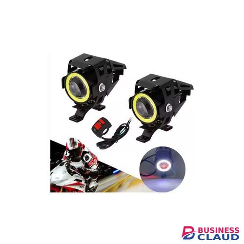Universal Motorcycle U7 led Headlights angels eyesbsport light head lamp super bright fog lights
