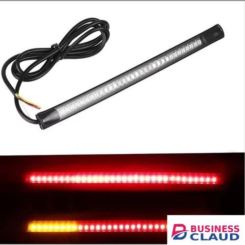 Flexible LED Motorcycle Light Bar Strip Tail Turn Signal Tail Rear Brake Stop Bulb Lamp Brake Light 2835 3014 48 SMD Dual Color