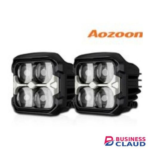 4 LENS LED ULTRA BRIGHT FOG LIGHT WATERPROOF SPOTLIGHT SUPER BRIGHTNESS HIGH/LOW BEAM YELLOW+WHITE+RED LIGHT REFLECTION 12-89V DC POWER UNIVERSAL FIT ALL BIKE AND CAR MODEL (PACK OF 2)