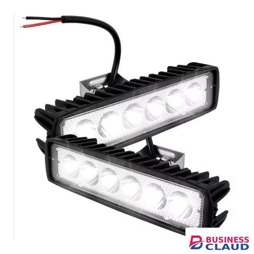 Car LED Light Bar 12V 18W 6000K Super Bright Work Light IP67 Waterproof Flood Spot White Off Road Head light Driving Light