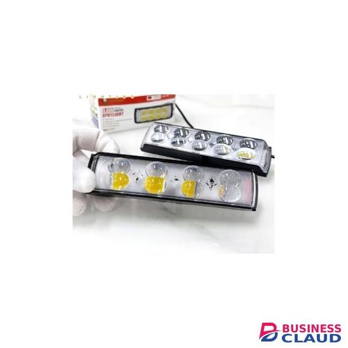 1pcs/2pcs double 6 Lens 12 LED Motorcycle Fog Lights White Yellow Strobe