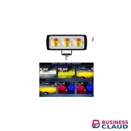 3 Led Ultra Mini Drive Flasher Fog Light Projector Light with White/Yellow + Red & Blue Stable + Flasher Led DRL Light for Cars, Bi Scooty with Turn On/Off Switch