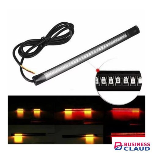 12v 1PCS Flexible 48 SMD LED Strip Motorcycle Tail Light Soft Rubber Strip Lamp Motorbike Car Turn Signal Flashing Stop Light
