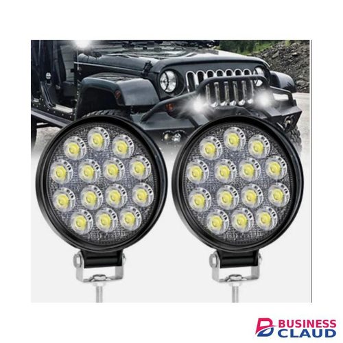 4.4inch Round 72W Led Work Light Pods Offroad Flood Lights Fog ATV UTV Tractor
