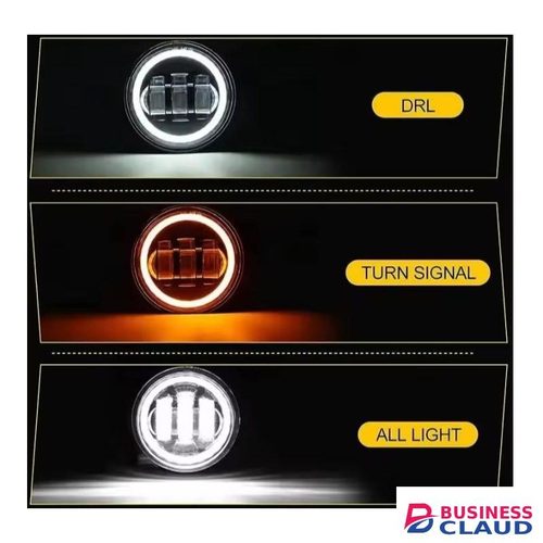 1/2pcs Super bright 60W 4 Inch LED Fog Lights Car Driving Lights With White Halo Ring DRL Amber Turn Signal Lamp for Jeep Wrangler