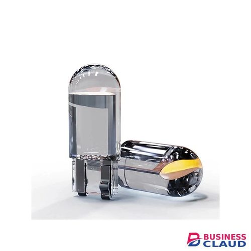 A Pair Of T10 Socket Glass Led Bulbs For Cars And Bikes