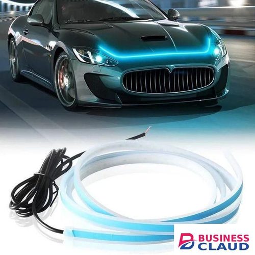 Car LED Daytime Running Light Scan Starting Car Hood Decorative Lights DRL Hood Guide Decorative Ambient