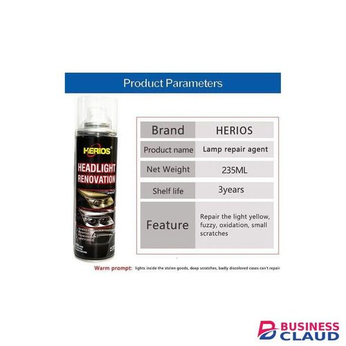 Herios DIY Car Headlight Renovation Restoration Kit Polishing Coat Lamp Repair Fluid Agent Wax Auto Light Ceramic Coating Retreading Glass Polish Maintenance 235ml