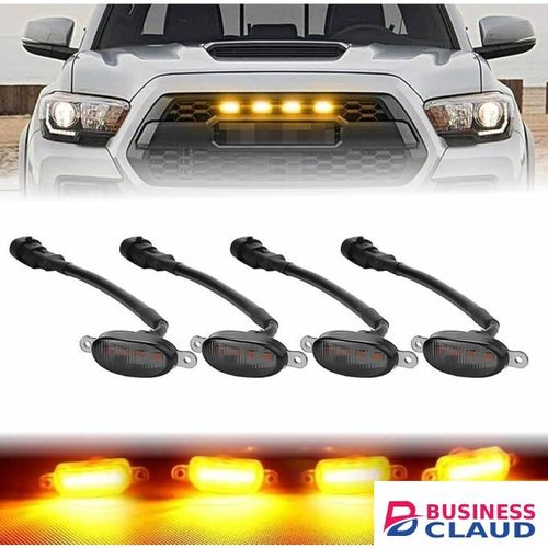 VIP 4PCS LED Grill Lights – Waterproof Amber LEDs for Truck & SUV Front Grille