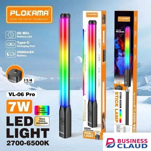 Plokama VL-06 Pro RGB LED Tube Stick Light Creative Fill Light for Film Making