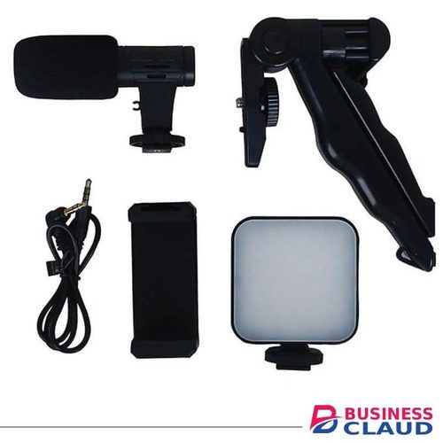 AY-49 RGB YouTube Video Starter Kit with High CRI LED Light, Mic & Tripod for Beginners and Professionals