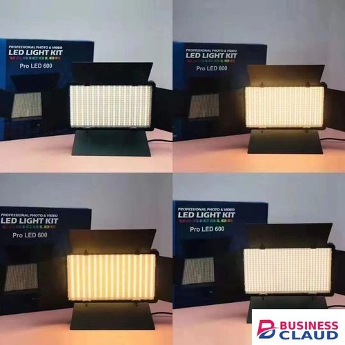 LED-U600 Professional LED Lighting Kit – Dimmable And Color Adjustable For Photo & Video Studio