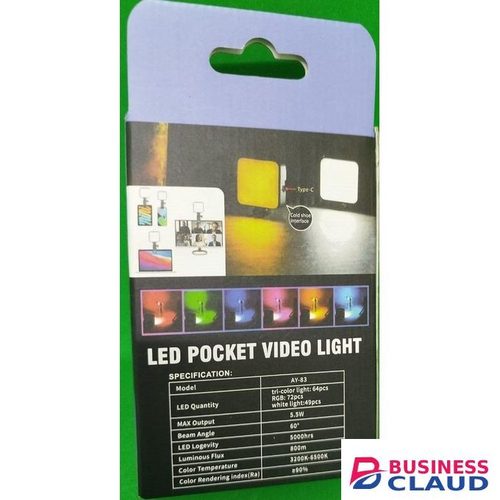 AY-83 RGB Fill Light for Phones and Cameras – Small and Powerful Lighting Solution for Video Creators