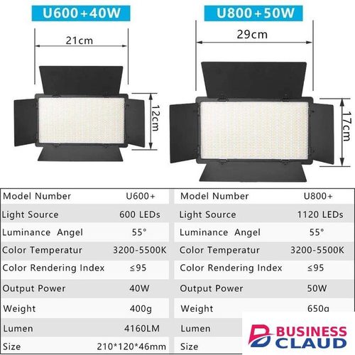 Pro LED 600 Photography & Video LED Light with Stand – Versatile Studio Lighting for Content Creators