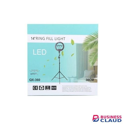 QX-360 14-Inch LED Ring Light USB Powered Dimmable Adjustable Lighting for Social Media Content Creators