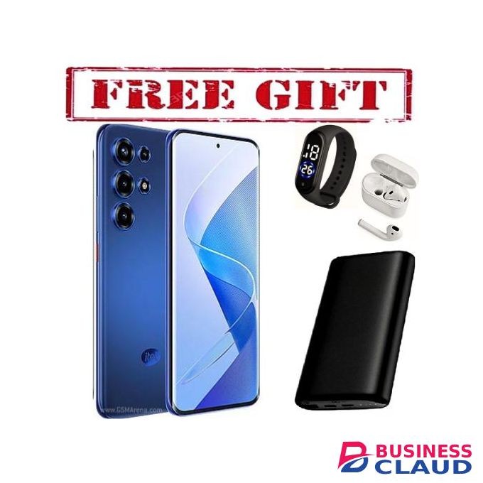 Itel ULTRA 256 GB Storage+UpTo 16GB RAM 600MAH BATTERY,CURVED SCREEN CORNING GORILLA GLASS. BLUE COMES WITH FREE GIFTS POWERBANK +AIRPODS + STRAPS FOR YOU