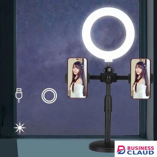 16cm ring lights mobile phone clip ring light content creators LED selfie ring light with tripod stand phone holder