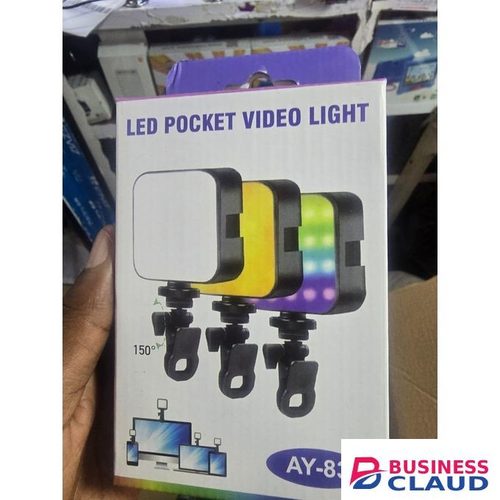 AY-83 Portable RGB LED Video Light – Mini Pocket Photography Light for Vloggers, Social Media Creators, and Streamers