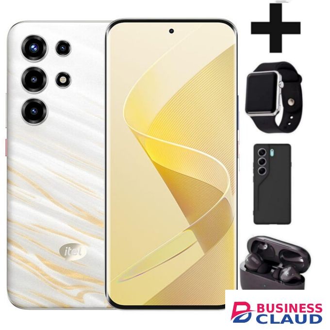 Itel S26 Ultra 4G, 6.78", 8GB RAM + 256GB,(Dual Sim), 5000mAh, BLACK (1YR WRTY) COVER