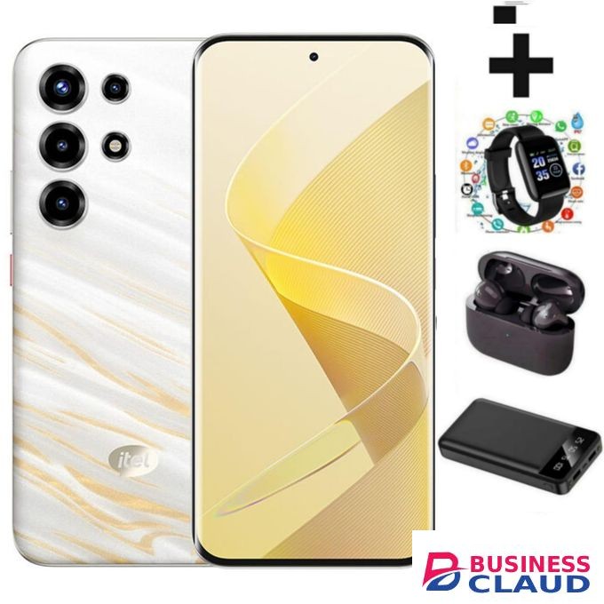 Itel S26 Ultra 4G, 6.78", 8GB RAM + 256GB,(Dual Sim), 5000mAh, BLACK (1YR WRTY) pods wTch