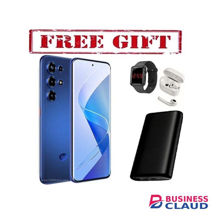 Itel ULTRA 256 GB Storage+UpTo 16GB RAM 600MAH BATTERY,CURVED SCREEN CORNING GORILLA GLASS. BLUE COMES WITH FREE GIFTS POWERBANK +AIRPODS + LED WATCH FOR YOU