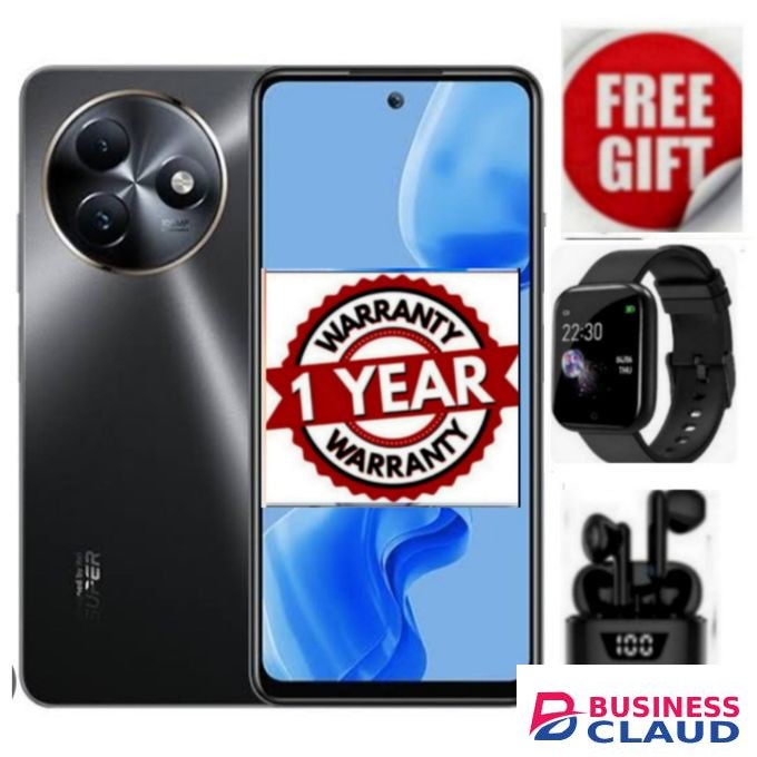 Itel S24 6.6"Display 256GB Storage + Up To 16GB RAM, 5000mAh, 108MP Camera, Android 13+FREE WATCH+EARPODS