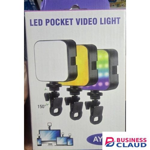 AY-83 RGB LED Pocket Light – Adjustable Brightness Mini Video Light for Content Creators & YouTubers