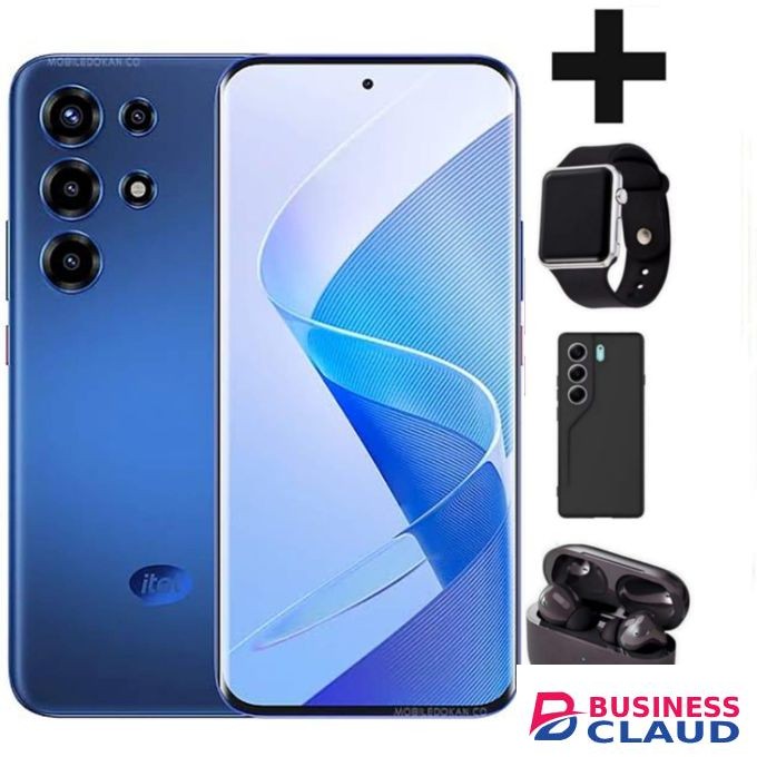 Itel S26 Ultra 4G, 6.78", 8GB RAM + 256GB,(Dual Sim), 5000mAh, BLACK (1YR WRTY) COVER PODS