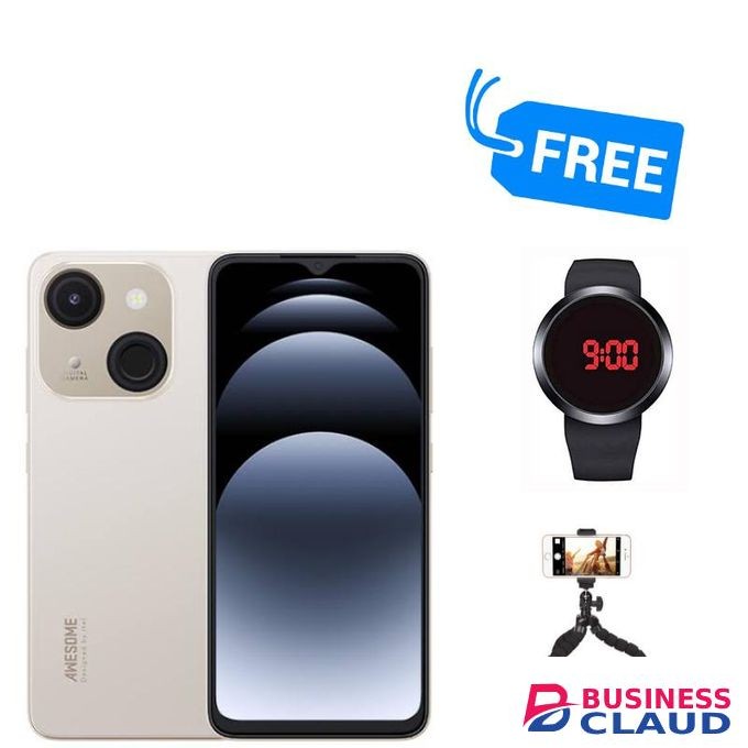 Itel A06,,6.6"HD+,,,(2GB RAM+2GB RAM)32GB ROM,4000AM,8MP,& FREE GIFTS