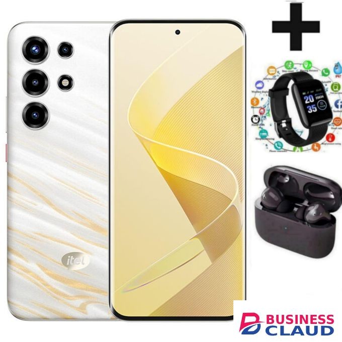 Itel S26 Ultra 4G, 6.78", 8GB RAM + 256GB,(Dual Sim), 5000mAh, BLACK (1YR WRTY) p bank
