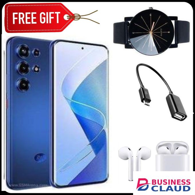 Itel S26 Ultra, 6.78' Curved Screen Corning Gorila Glass, 256GB Storage + Up To 16GB RAM 600mAh Battery, 50MP Camera, Blue -+WEBWATCH+OTG+EARPODS