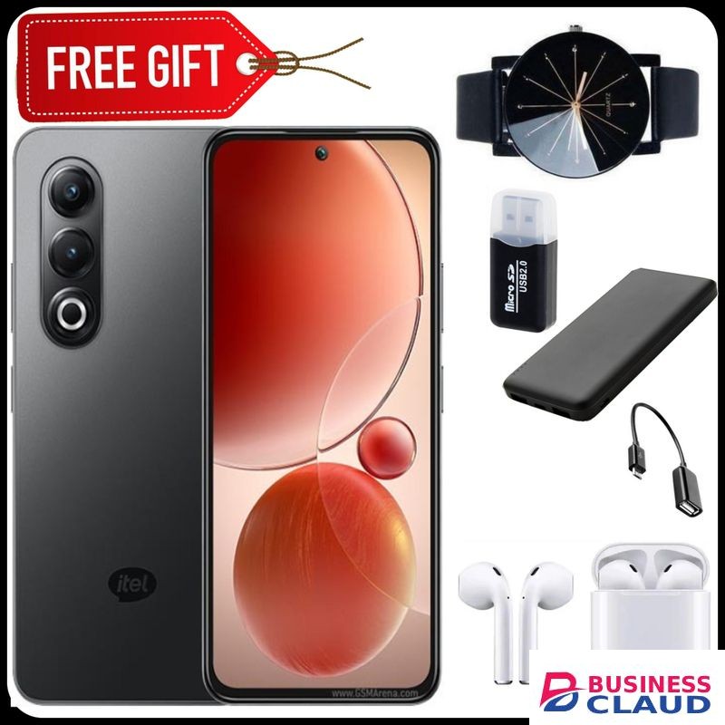 Itel S26 Ultra, 6.78' Curved Screen Corning Gorila Glass, 256GB Storage + Up To 16GB RAM 600mAh Battery, 50MP Camera -+WEBWATCH+OTG+POWERBANK+CARDREADER+EARPODS