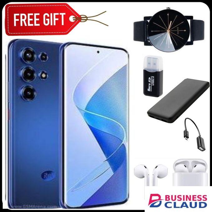 Itel S26 Ultra, 6.78' Curved Screen Corning Gorila Glass, 256GB Storage + Up To 16GB RAM 600mAh Battery, 50MP Camera - Blue+WEBWATCH+OTG+POWERBANK+CARDREADER+EARPODS