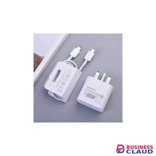 Samsung Complete 45W Original Super Fast Charger With 5A Type-C To C Fast Cable & 3 Pin adapter, complete charger
