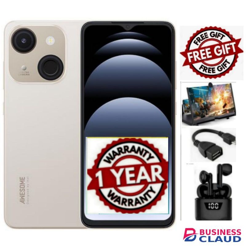 Itel A06 6.6" HD+, 32GB ROM + Up To 4GB RAM, 4000mAh, 4G+MAGNIFIER+OTG+EARPODS...Lii